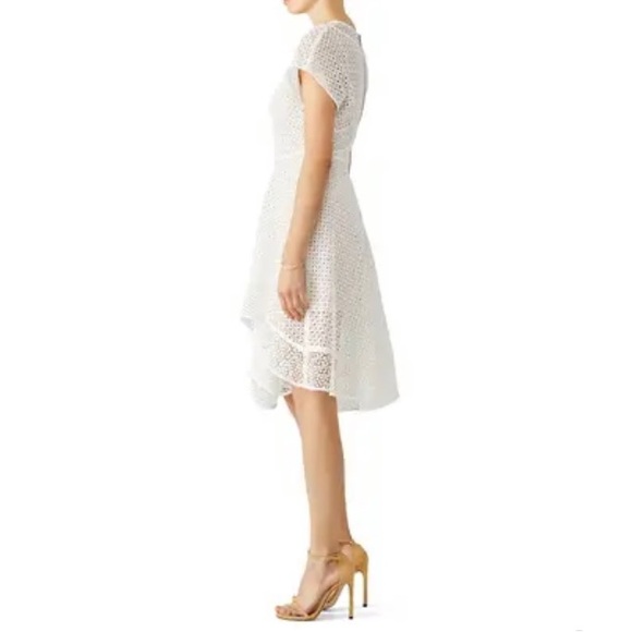 Keepsake The Label White Asymmetrical Eyelet Dress - Picture 2 of 16